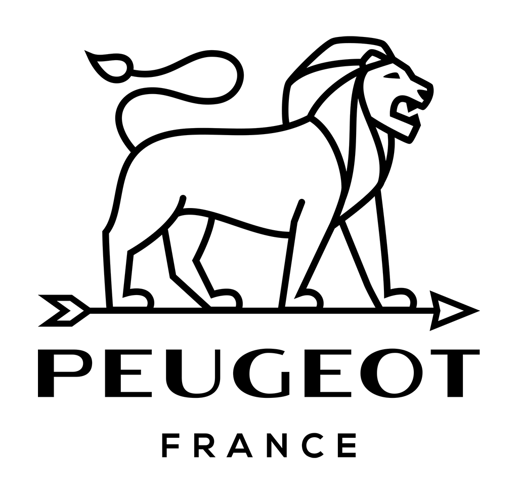 Logo för Peugeot — klassiska kvarnar och eleganta vintillbehör