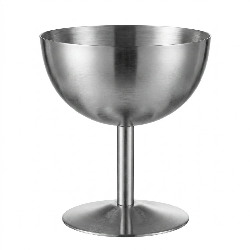 Stainless Steel Stemmed glassbägare 250 ml SUNS10 by Genware color Svart