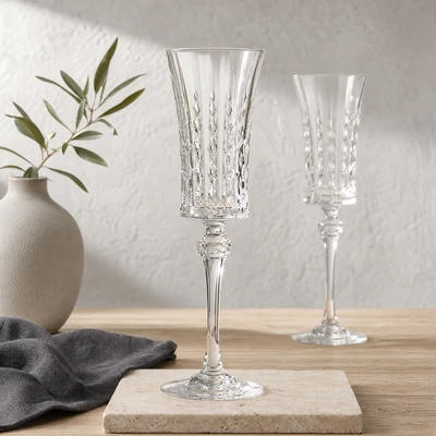 Champagneglas i kristall