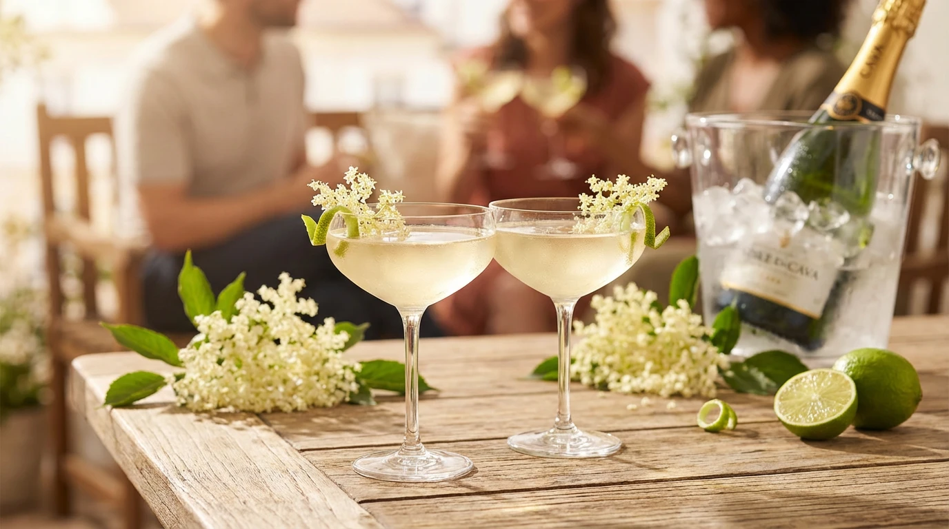Cava välkomstdrink: Eleganta recept med spanska bubblor