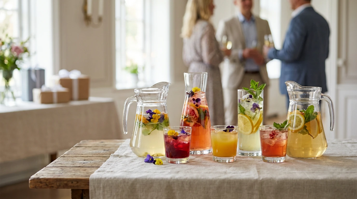 Dopdrinks: Fräscha och alkoholfria recept för gästerna