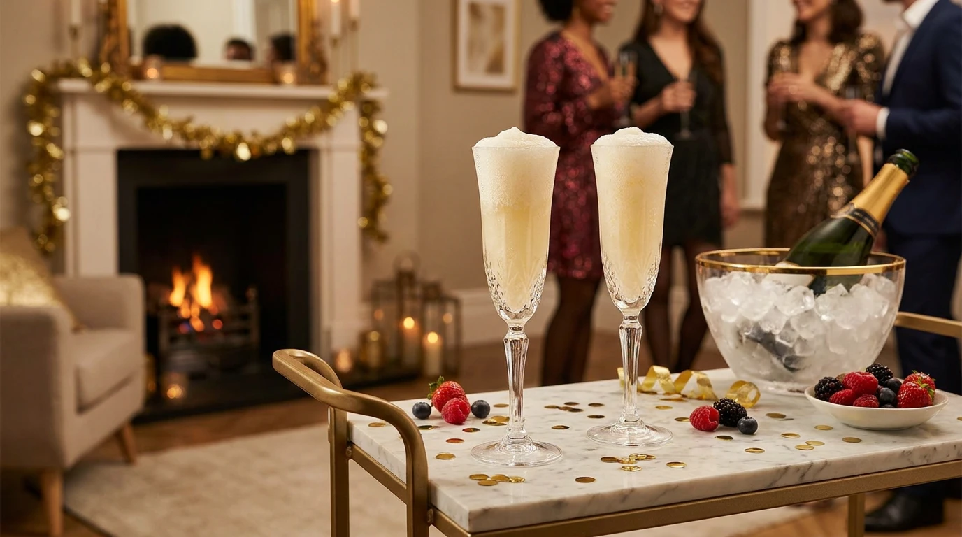 Festliga nyårscocktails med Champ slush ice – Se recept