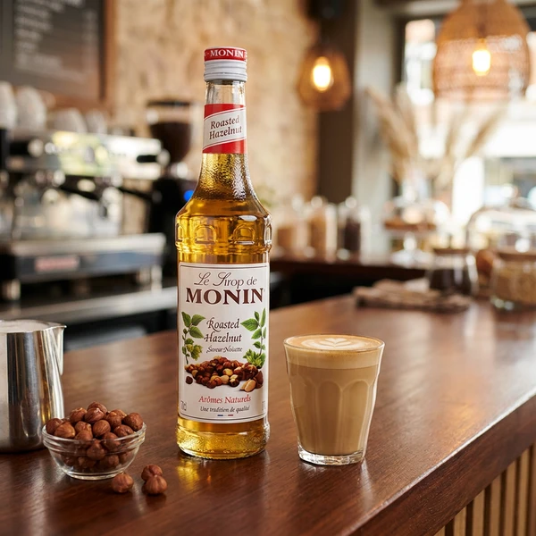 Monin Syrup Roasted Hazelnut / Rostad Hasselnöt FL 70 61199 by MONIN color Svart