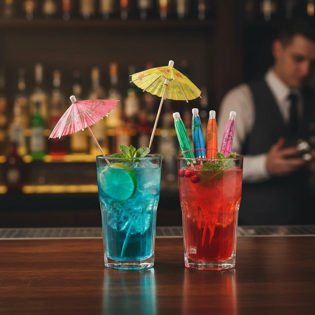 Cocktailparasoller - 144-pack BTBL3315 by Beaumont color Svart