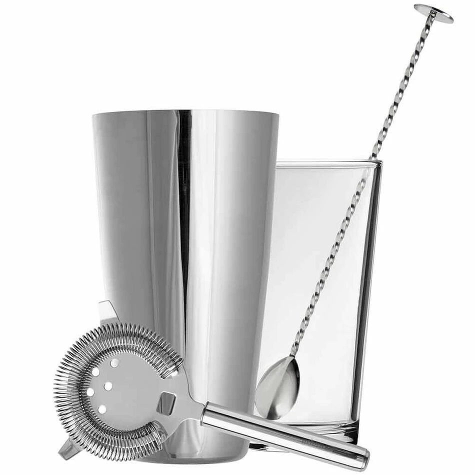 Retail Kit: Boston Shaker, ske, strainer & instruktioner. - Urban bar UB20/21/23/102 by Urban Bar color Silver