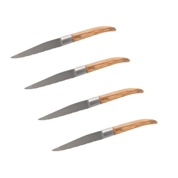 Laguiole Heritage knivar i olivträ 4 st. 40271004 by Laguiole color Svart