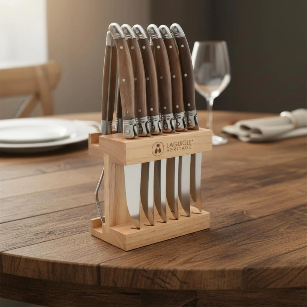 Laguiole Heritage Bestickset i Valnöt - 12 Delar 40271003 by Laguiole color Bruin