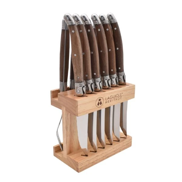 Laguiole Heritage Bestickset i Valnöt - 12 Delar 40271003 by Laguiole color Bruin