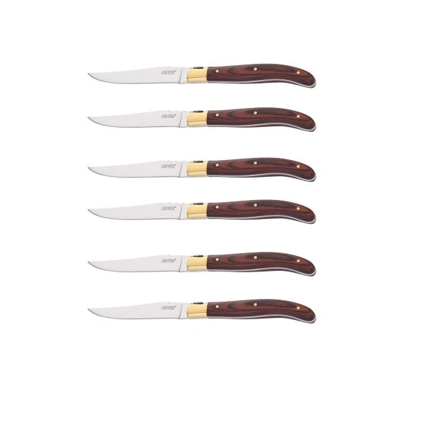 Laguiole Heritage steakknivar i pekkaträ - 6 st. 40273002 by Laguiole color Svart