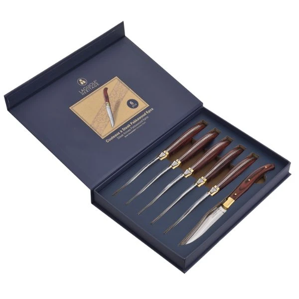 Laguiole Heritage steakknivar i pekkaträ - 6 st. 40273002 by Laguiole color Svart