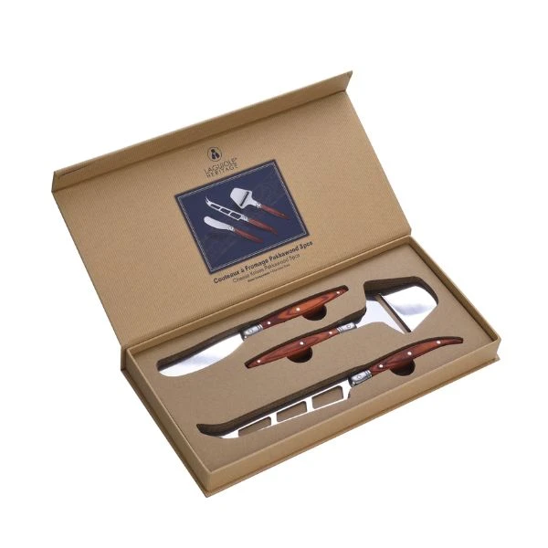 LG Heritage Ostset 3 Knivar Pakkawood 40273020 by Laguiole color Svart