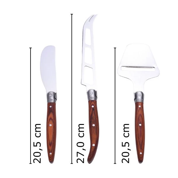 LG Heritage Ostset 3 Knivar Pakkawood 40273020 by Laguiole color Svart