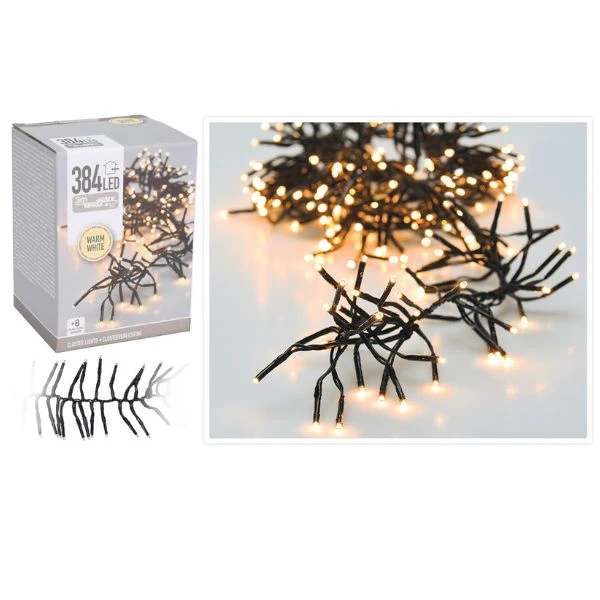Klusterljusslinga 384 LED varmvit AX8550110 by Koop color Vit