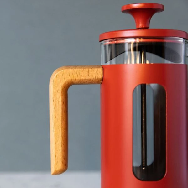 Pisa presskanna 3 koppar röd trähandtag La Cafetière LCPISA3CPREDW by La Cafetière color Svart