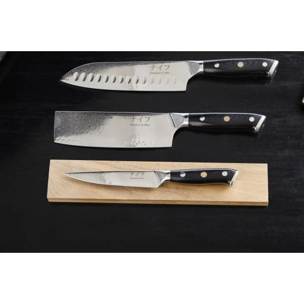 Damascus by Hâws Santoku-, Grönsaks- & Allknivset 30-DSVUG by Damascus by Hâws color Silver/brun