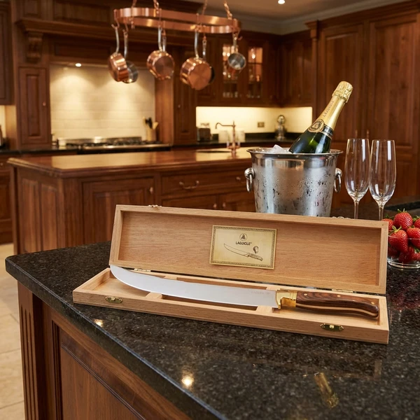 Laguiole champagnesabel med presentask 40268086 by Laguiole color Svart