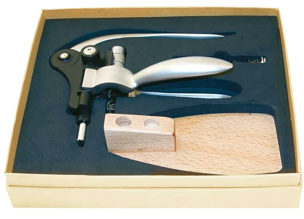 Laguiole Korkskruv i japansk zelkova på träställning 40268550 by Laguiole color Svart