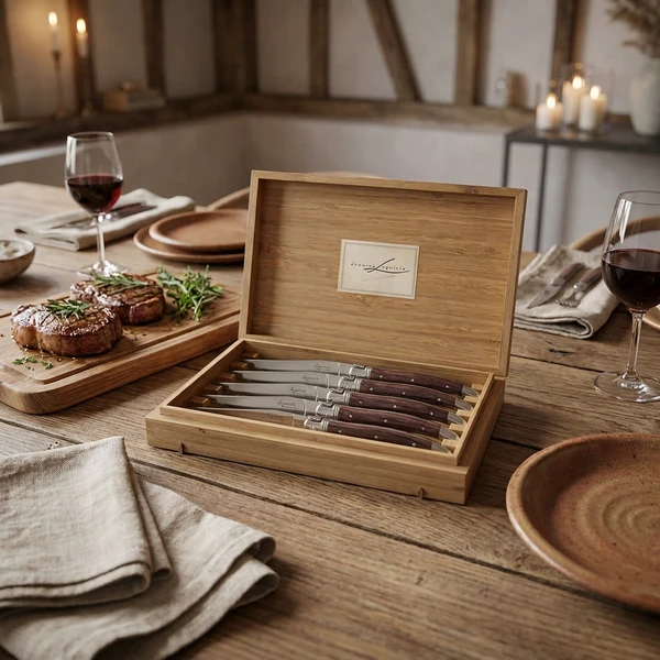 Laguiole Domaine stekknivar - 6 st. 40268532 by Laguiole color Svart