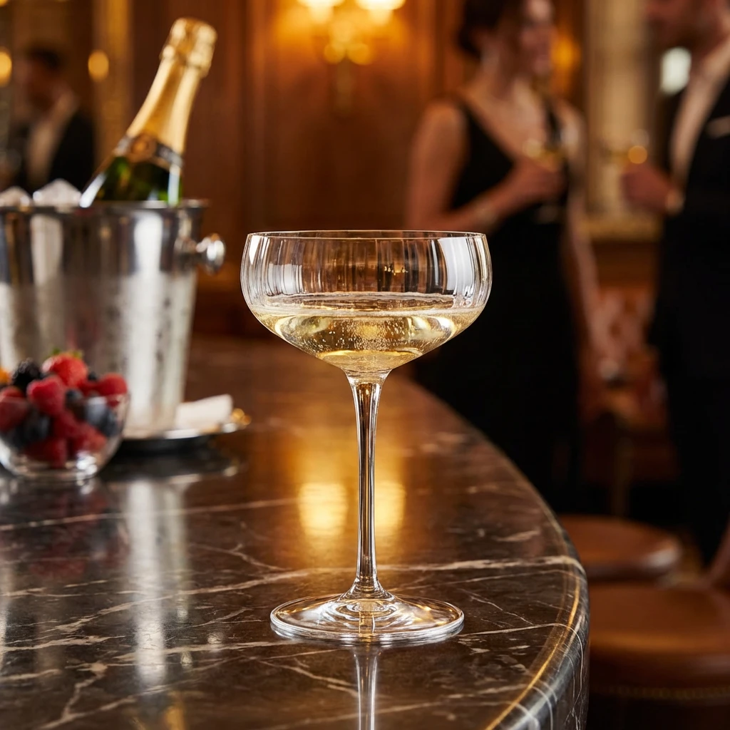 Luigi Bormioli Optica Champagne Coupe Glas 30 cl 94500141 by Luigi Borm color Svart