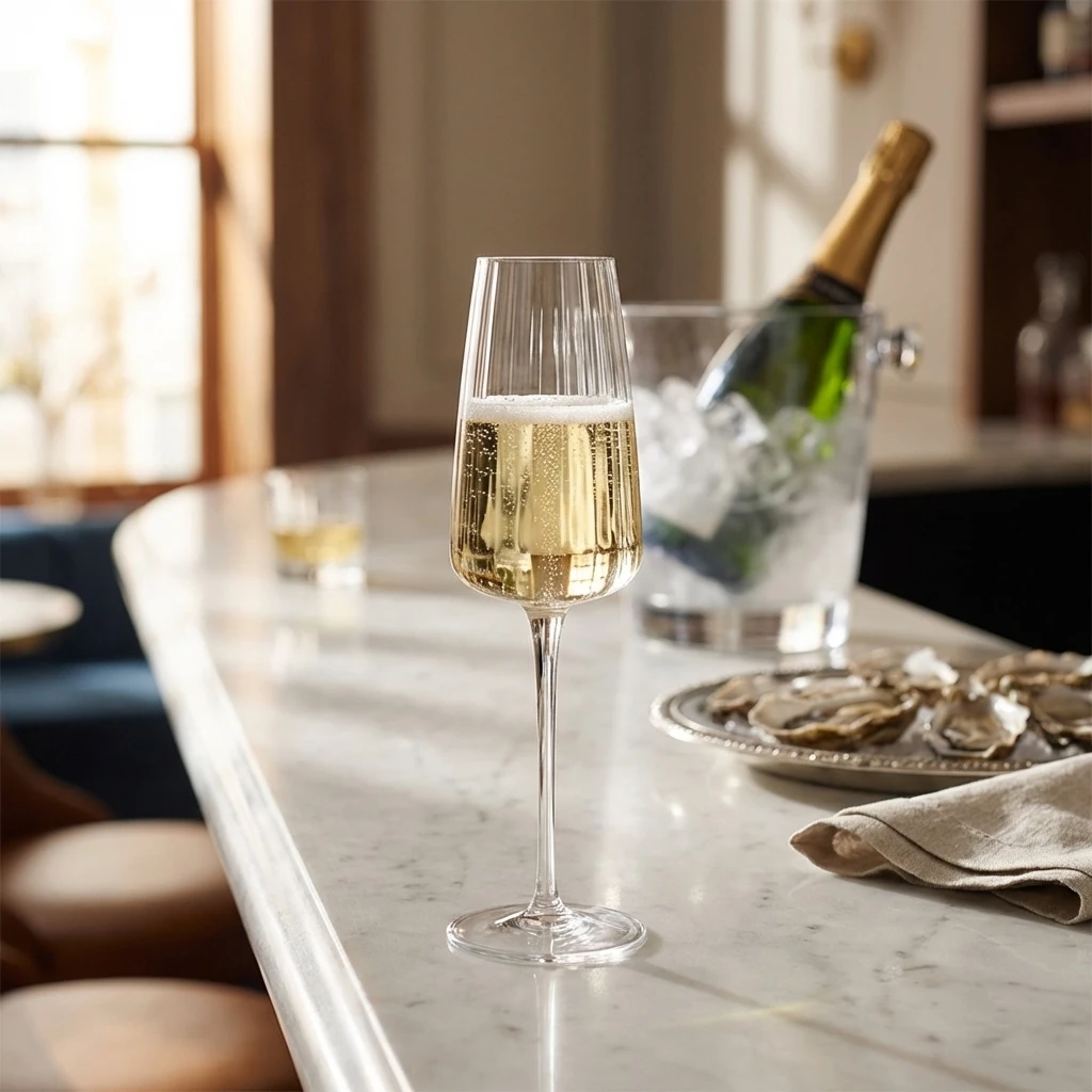 Luigi Bormioli Optica Champagneglas 21 cl 94500140 by Luigi Borm color Svart