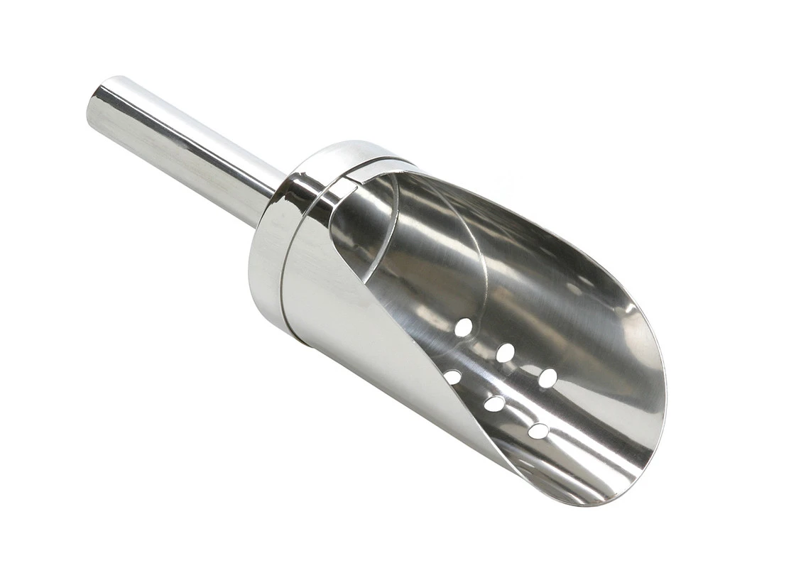 Isskopa i rostfritt stål m. hål 25 cl 0250L by Fuchs Gastro color Silver