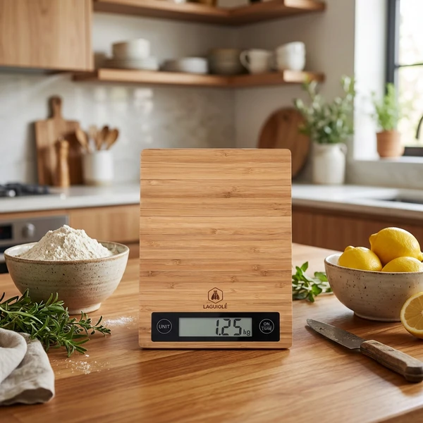 LAGUIOLE Elektronisk köksvåg i bambu 40268456 by Laguiole color Svart