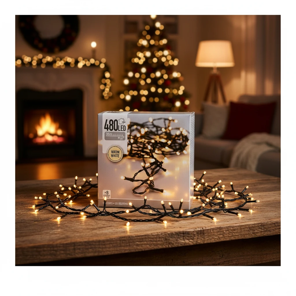 Ljusslinga 480 LED Varmvit med timer AX8451160 by Koop color Vit