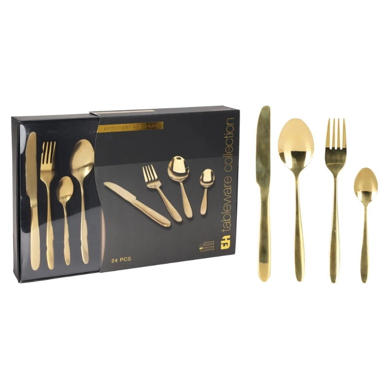 Bestickset 24 delar guld CC4100940 by Koop color Goud