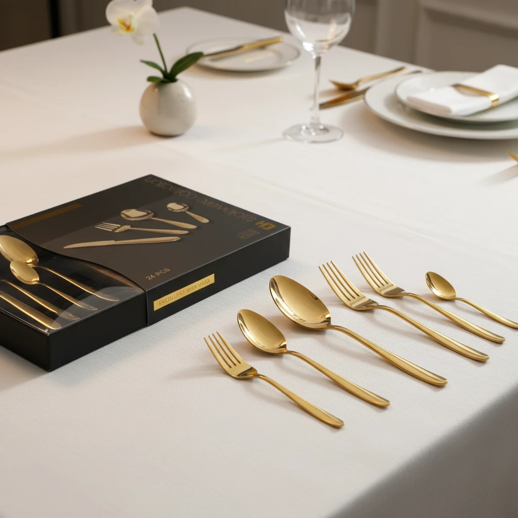 Bestickset 24 delar guld CC4100940 by Koop color Goud