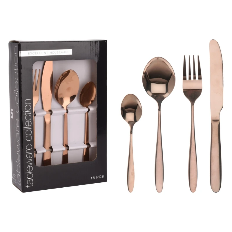 Bestickset 16 delar koppar CC4100710 by Koop color Koppar