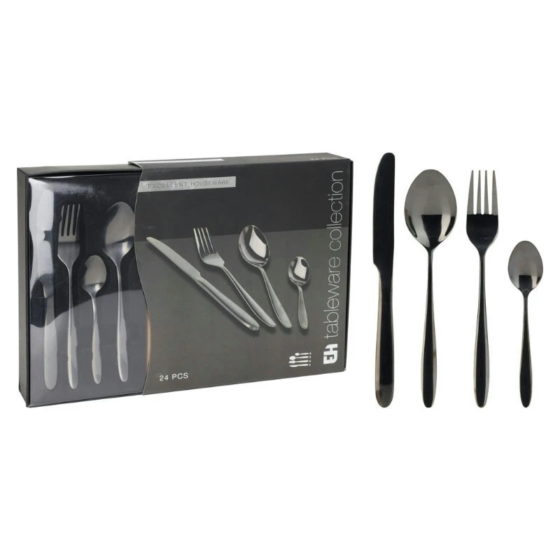 Bestickset 24 delar svart CC4100950 by Koop color Svart