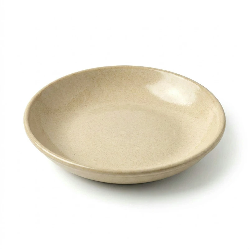 Djup tallrik 21 cm - Sandfärgat stengods 5010995  color Svart