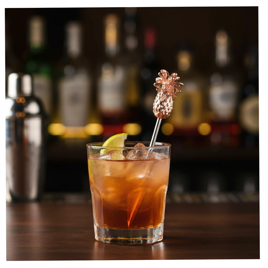 Ananas Garnish Cocktailpinnar 10-pack - Koppar BTBL3733 by Beaumont color Koppar