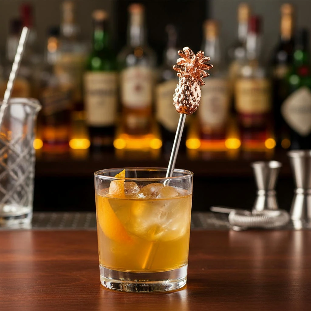 Ananas Garnish Cocktailpinnar 10-pack - Koppar BTBL3733 by Beaumont color Koppar