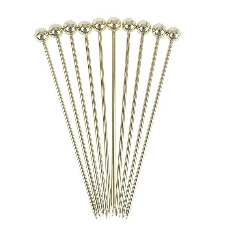 Ball Garnish Drinkpinnar PK10 - Guld BTBL3732 by Beaumont color Goud