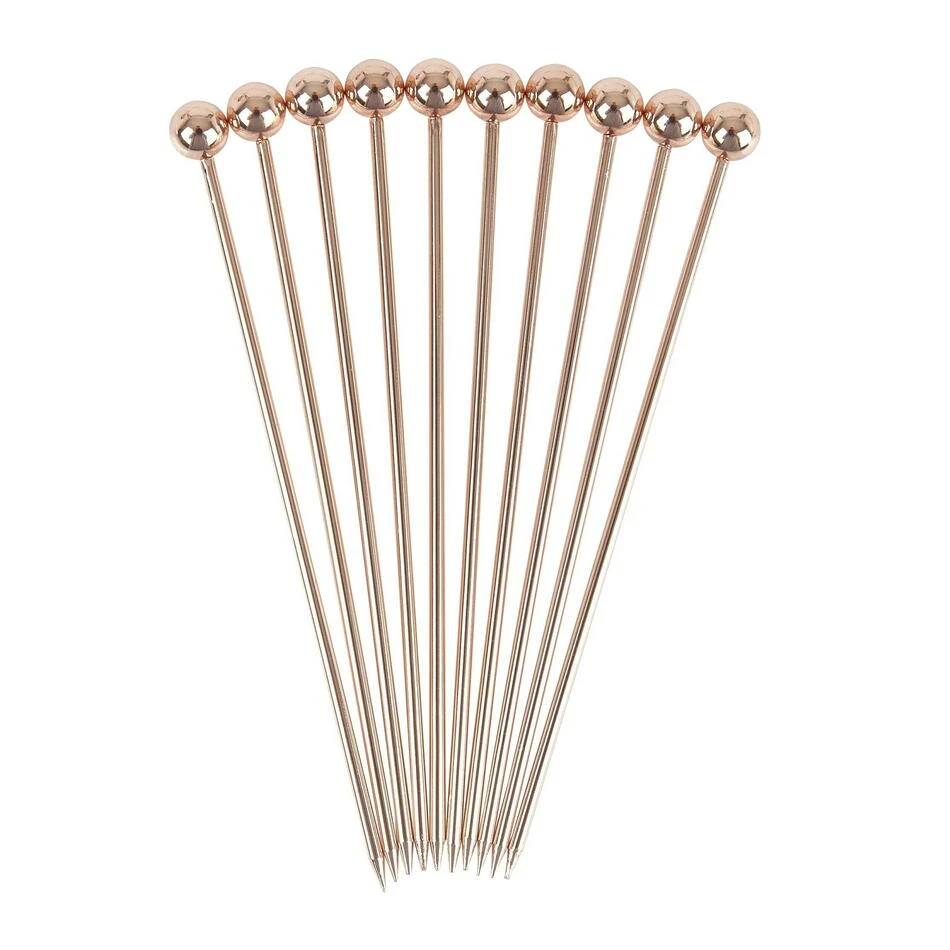 Ball Garnish Cocktailpinnar 10 st - Koppar BTBL3731 by Beaumont color Koppar