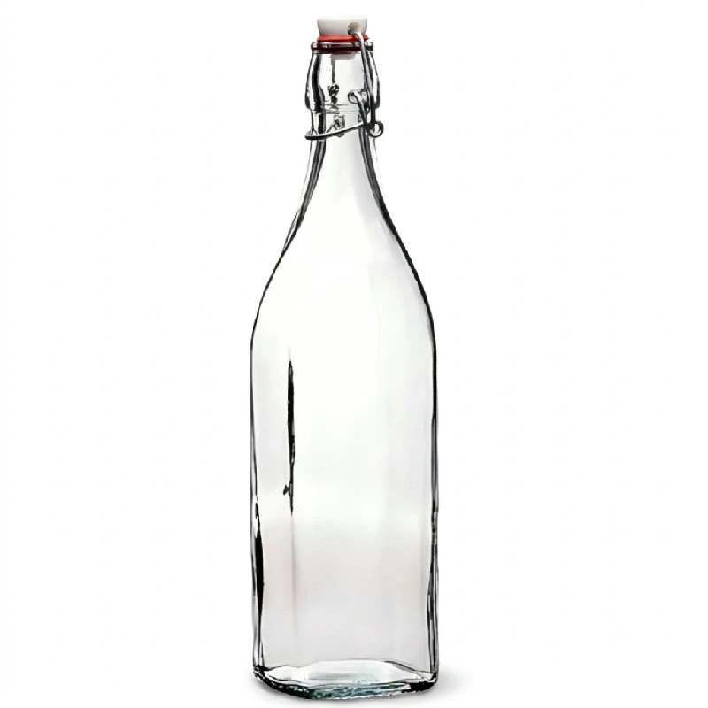 Patentflaska 1 liter med bygelkork 5002434 by BORMIOLI color Svart