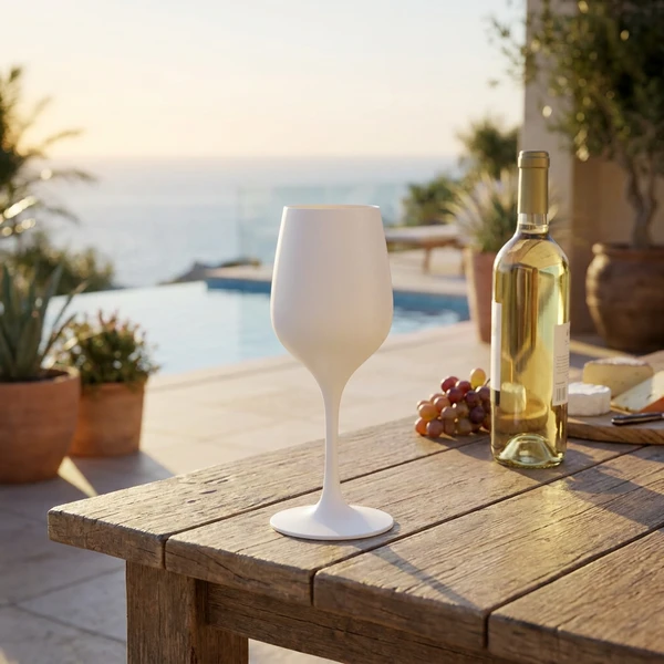 Vinglas Vit 38 cl - Polykarbonat 300106-WS by GLASS4EVER color Svart