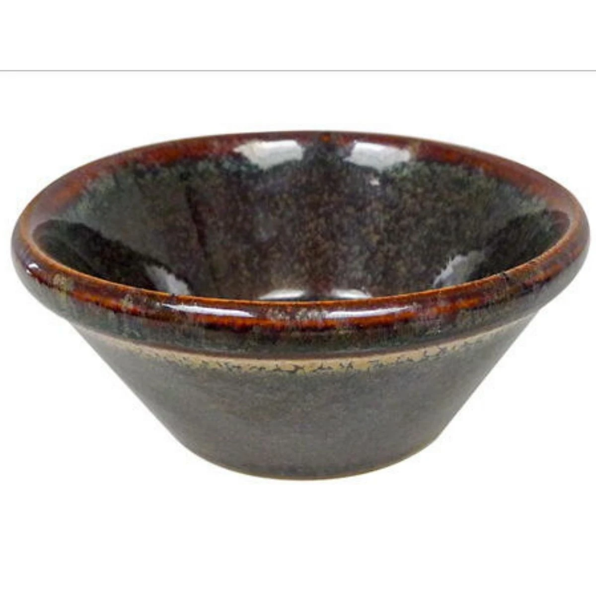 Bf20 Dippskål Konisk 10 x 4,5 cm Grön/Brun Stengods 5010920  color Bruin