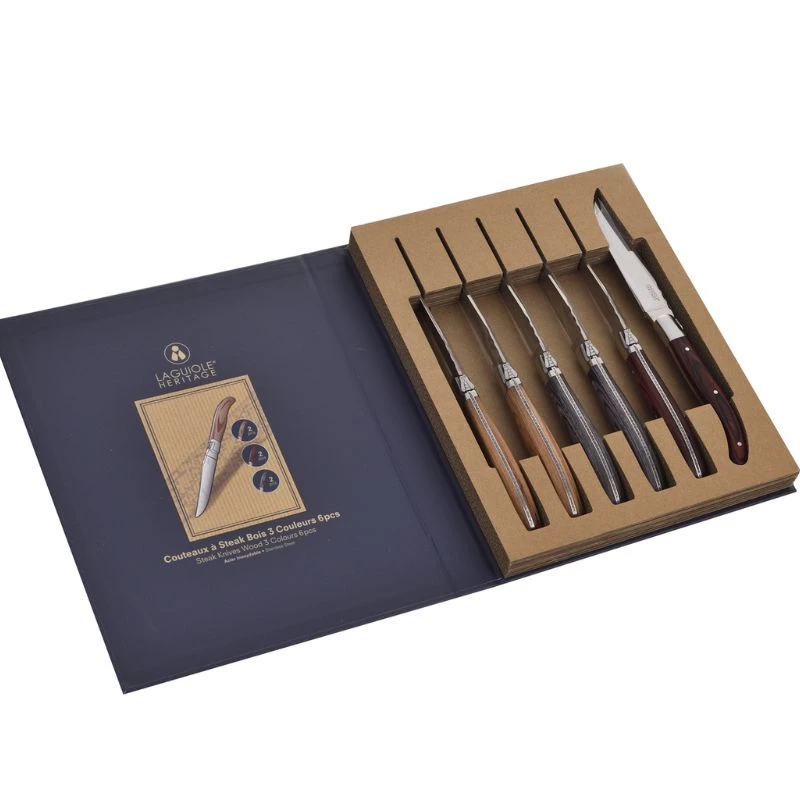 Laguiole Heritage knivar pakkaträ 6 st. 40273003 by Laguiole color Svart