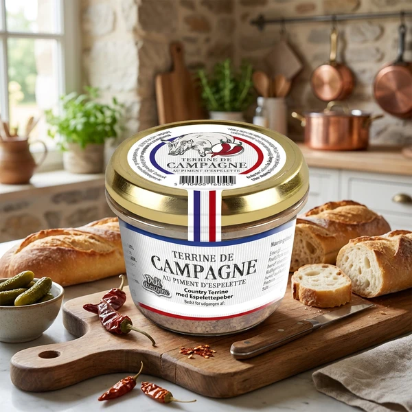 Country Terrine m/ Espelettepeppar DD 180g 15513 by Deli Drengene color Svart