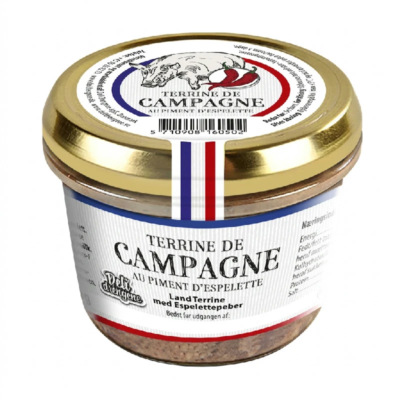 Country Terrine m/ Espelettepeppar DD 180g 15513 by Deli Drengene color Svart