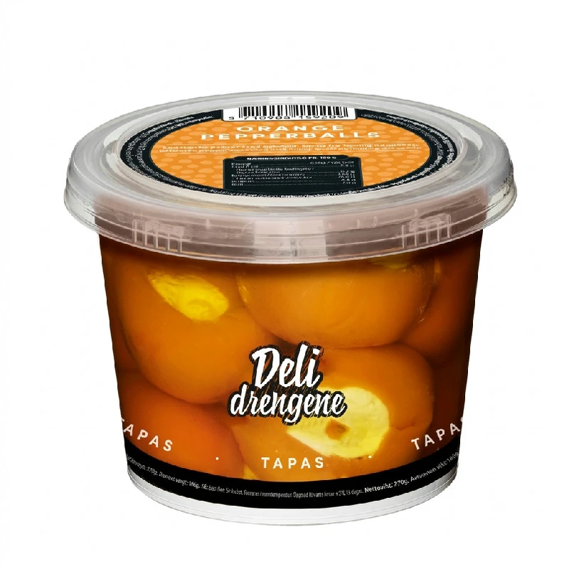 Orange Paprikor med Honung-Senapsost 270g (160g avrunnen vikt) 1810 by Deli Drengene color Svart