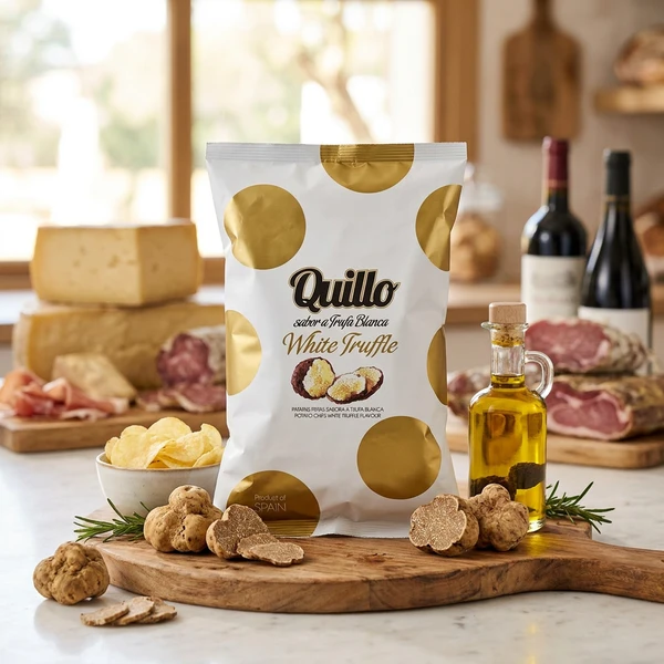 Tryffelchips Quillo 45g 1986 by Deli Drengene color Svart