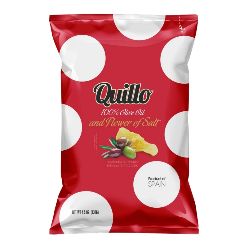 Olivoljechips Quillo 45g 1989 by Deli Drengene color Svart