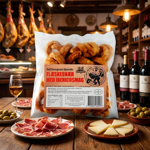 Fläsksvålar med ibericosmak 100g 281 by Deli Drengene color Svart