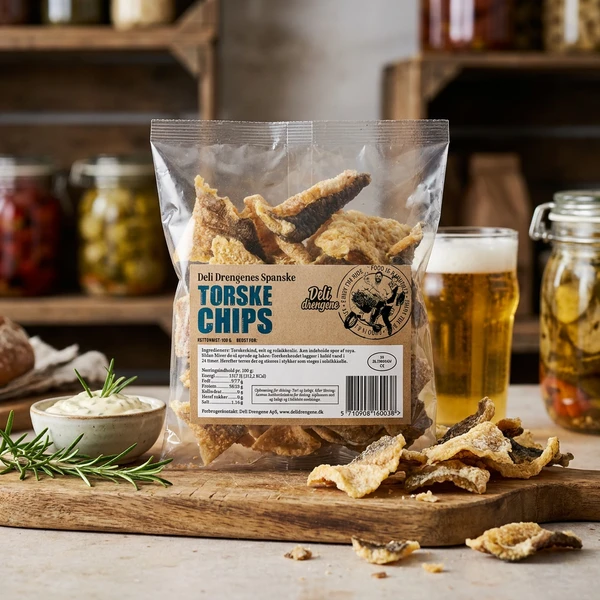 Torskchips 100g 284 by Deli Drengene color Svart