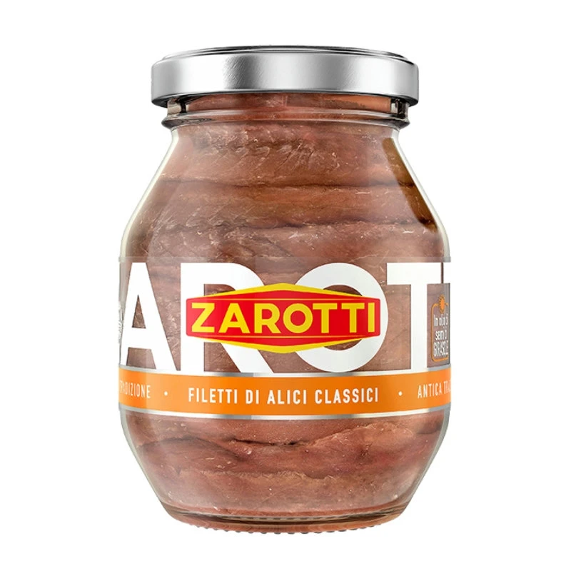 Sardeller i solrosolja Zarotti 140g (74g) 59214 by Deli Drengene color Svart