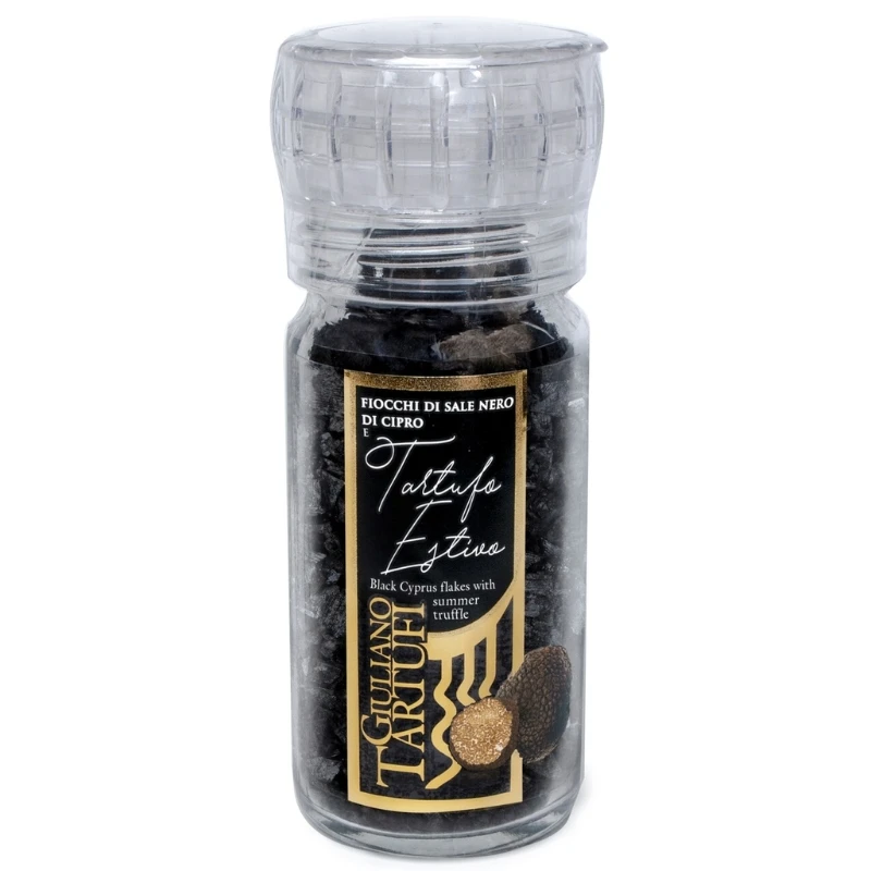 Sort Kværn flagesalt med sommartryffelskivor 5 % 50g 9014 by Deli Drengene color Svart