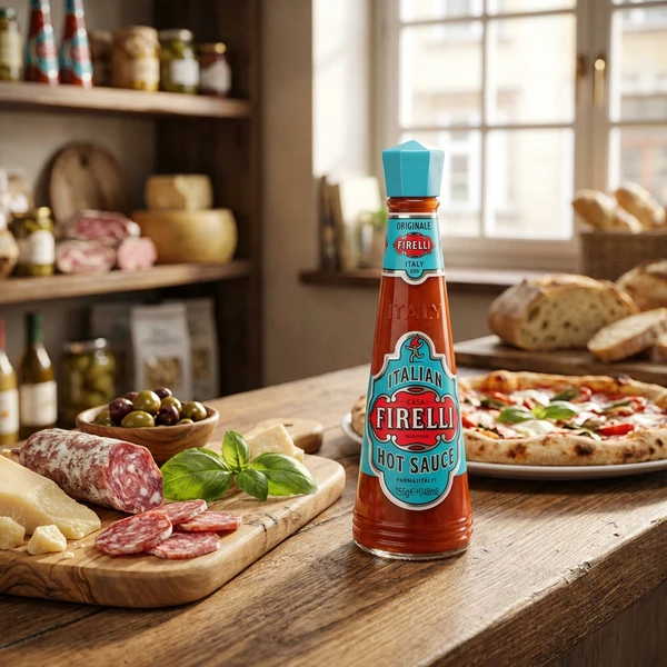 Firelli Chili Hot Sauce Original 148 ml 60101 by Deli Drengene color Svart